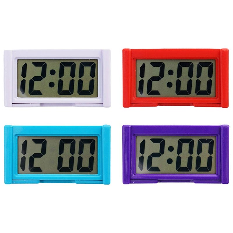 Small Digital Clock, Car Dashboard Digital Clock, Vehicle Adhesive Clock with Jumbo LCD Time, Vehicle Adhesive Clock, Mini Automotive Stick On Watch for Car Truck Dashboard Lighting - Image 2